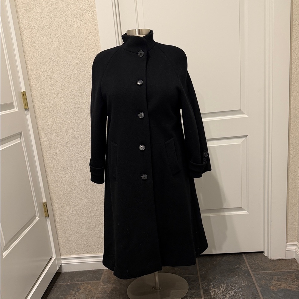 Perry Ellis Portfolio Black Trench Coat by Neiman Marcus
